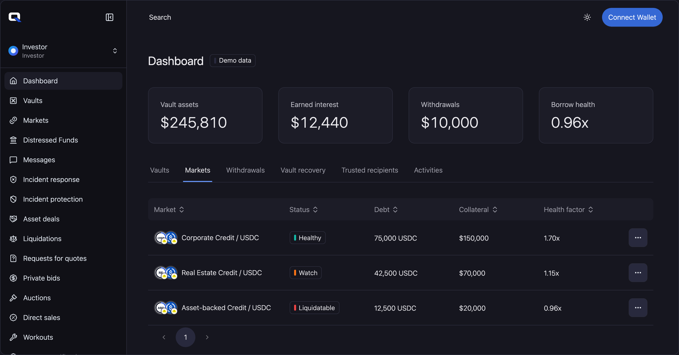 TORQ borrowing workspace and mobile borrowing capacity view.