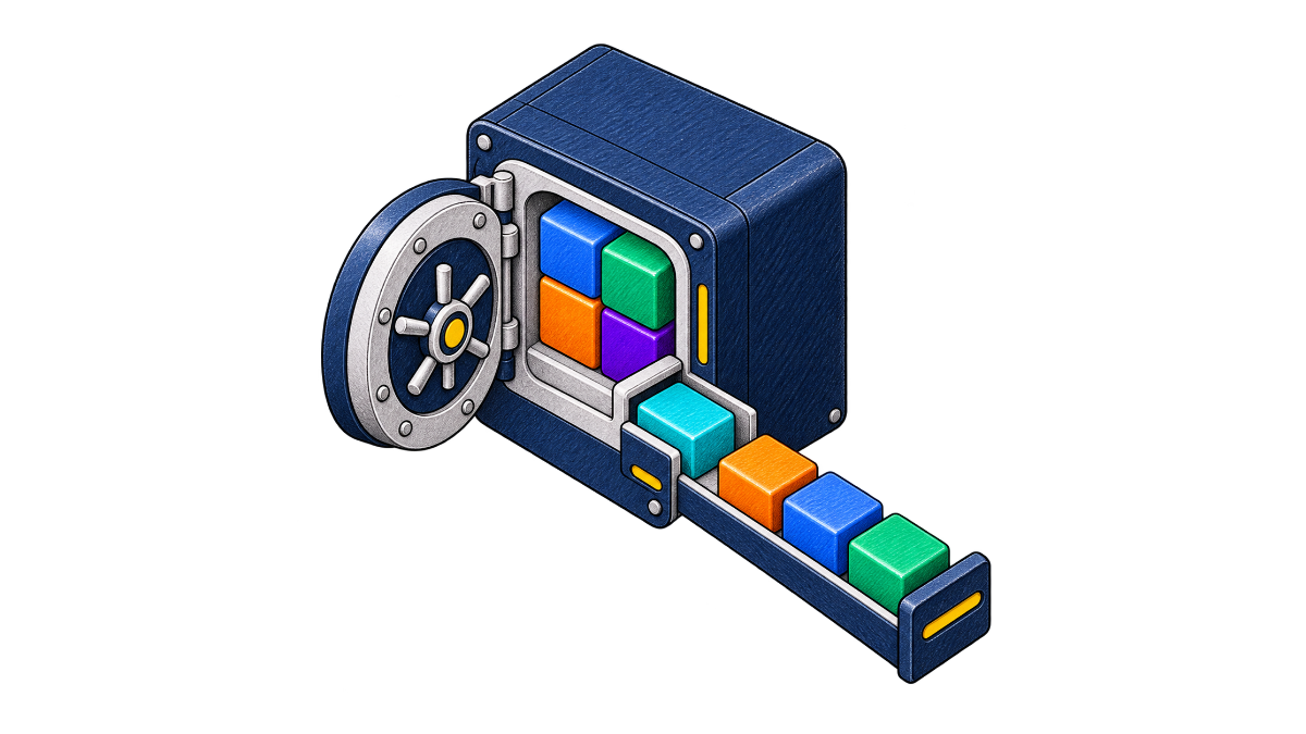 Illustration of available vault cash and queued withdrawal requests.
